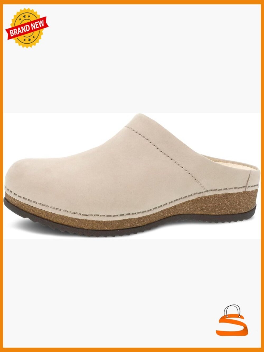 Slip-on Mule Clog with Cork/EVA Midsole and Lightweight Rubber Outsole